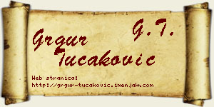 Grgur Tucaković vizit kartica